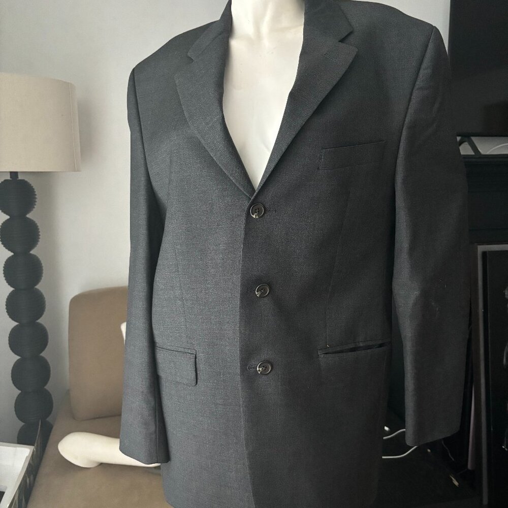 Ralph Lauren Wool Cashmere Suit Jacket Blazer MEN Gray Made in Canada SIZE 40R